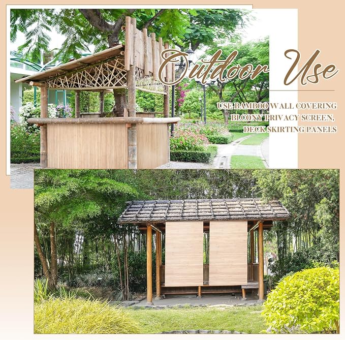Juexica 3 Pcs Natural Bamboo Wall Panel - Image 6