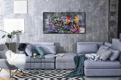 SIXTTART Graffiti Motorcycles Wall-Art - Image 5