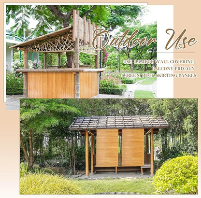 Juexica 2 Pcs Natural Bamboo Wall Panel 48 x 24 Inch Bamboo Covering Renewable - Image 7