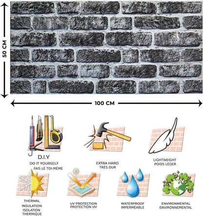 Dundee Deco 3D Wall Panels Faux Brick - Image 2