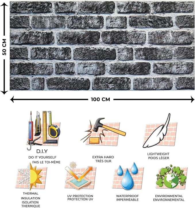 Dundee Deco 3D Wall Panels Faux Brick - Image 7