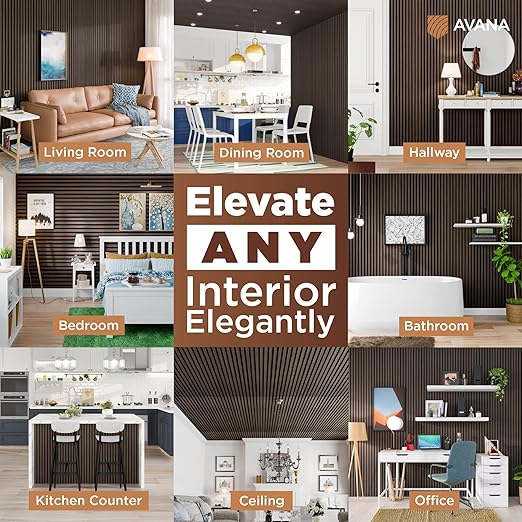 Avana Acoustic Wood Wall Panels – 93.2x11.25 Inch Panels – Fits 94x12 Layout – - Image 3