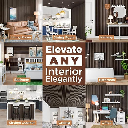 Avana Acoustic Wood Wall Panels – 93.2x11.25 Inch Panels – Fits 94x12 Layout – - Image 3