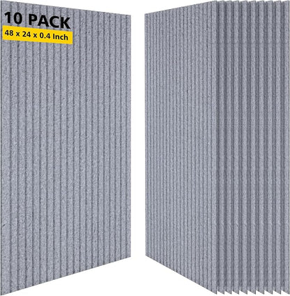 Acoustic Panels, 10 Pack Sound Panels Noise Reducing by AUTORIFIC
