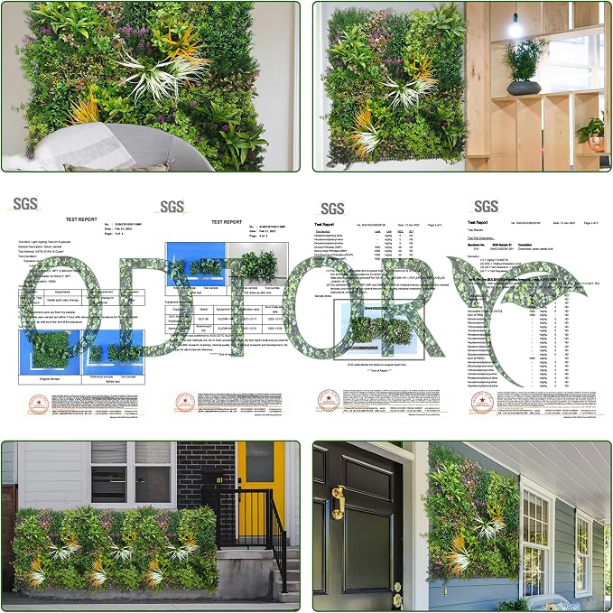 ODTORY Artificial Greenery Grass Wall Panels: 60'' x 120'' UV-Anti Faux - Image 5