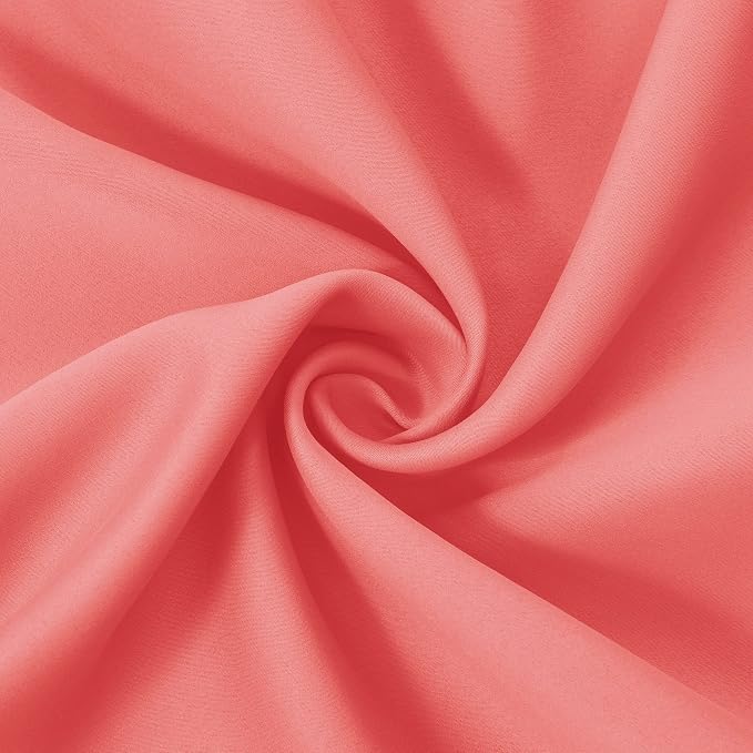 LEMOMO Blackout Curtains 52 x 84 inch/Coral Curtains Set of 2 Panels/Thermal - Image 6