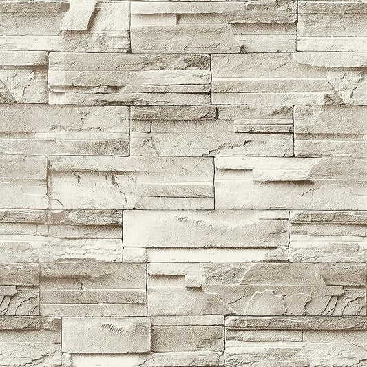 Jeweluck Stone Wallpaper Peel and Stick Brick Wallpaper 17.7”×196.8” Brick by Jeweluck