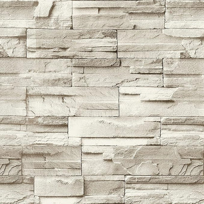 Jeweluck Stone Wallpaper Peel and Stick Brick Wallpaper 17.7”×787.4” Brick by Jeweluck