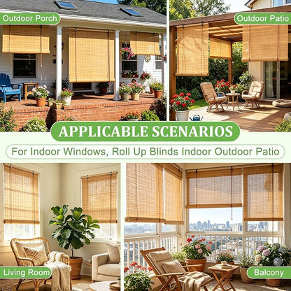 Bamboo Blinds 36x48 inch Bamboo Roman Shades - Image 5