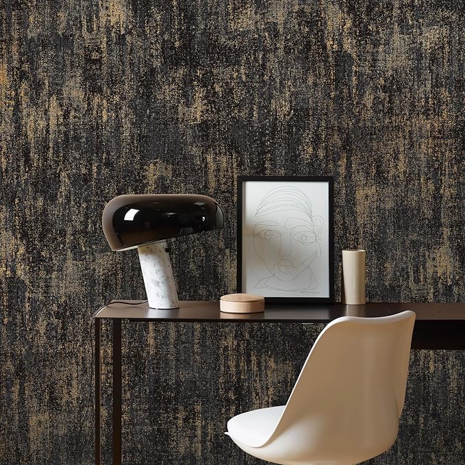 JiffDiff Vintage Metallic Peel and Stick Wallpaper Self Adhesive Industrial - Image 7