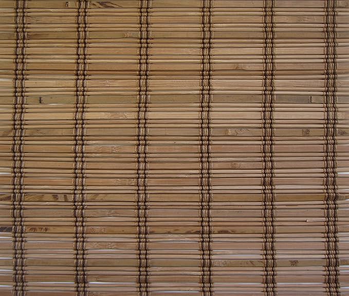 Cordless Woven Wood Roman Shades, 57W x 36H, Ashbury Camel, Sizes 20-72 Wide - Image 4