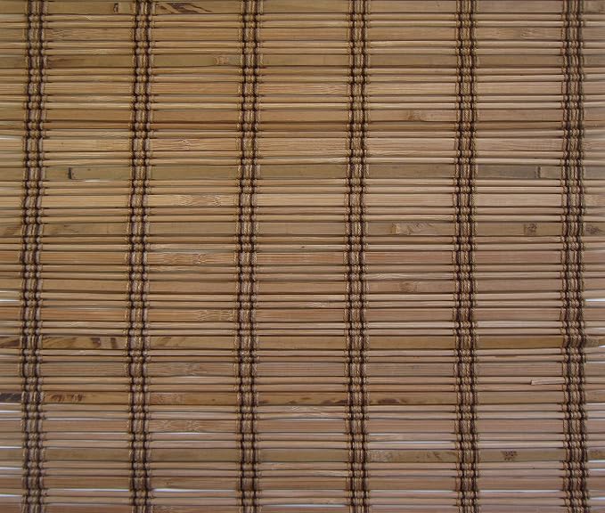 Cordless Woven Wood Roman Shades, 61W x 36H, Ashbury Camel, Sizes 20-72 Wide - Image 4