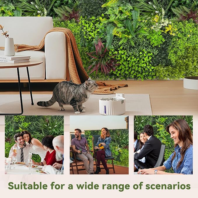 Artificial Plant Wall Boxwood Roll: 40"x120" UV Resistant Green Leaves Faux - Image 6
