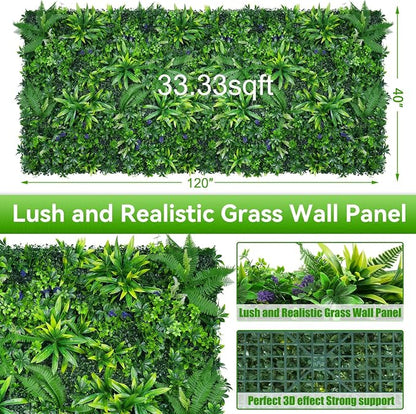 Grass Wall Panels, Fake Greenery Plant Decor - Image 2