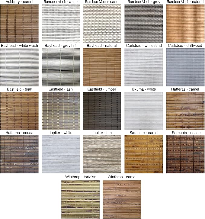 Cordless Woven Wood Roman Shades, Sizes 20 to 72 Wide and 24 to 72 High - Image 5