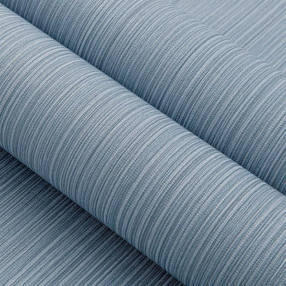 Blue Grey Faux Grasscloth Wallpaper Peel and Stick Linen Textured 24"x394" - Image 2