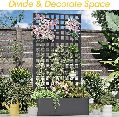 Metal Planter Box with Trellis, Planter Box Trellis with Privacy Screen and - Image 7