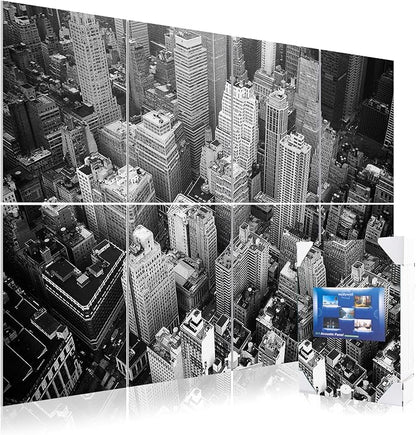 Mollywell Art Acoustic Panels 48x32x0.4 Inch, City Skyline |Sound Absorbing by Mollywell