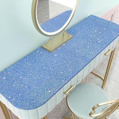 CHIHUT Holographic Blue Glitter Wallpaper 15.7''x100'' Sparkly Iridescent - Image 3