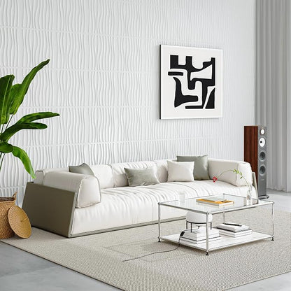 Art3d 12 Pack 3D Wave Design Wall panels 19.7"x19.7" PVC Panel - Image 6