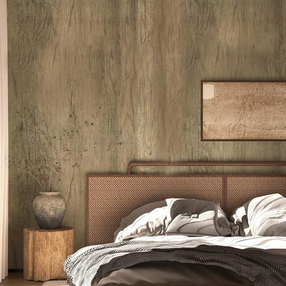 BOMENG Extra Wide Brown Wood Contact Paper Peel and Stick Wallpaper 24"x197" - Image 2