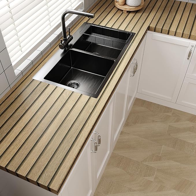 VEELIKE Slat Wood Contact Paper Wood Peel and Stick Wallpaper - Image 7