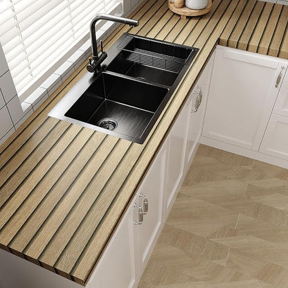 VEELIKE Slat Wood Contact Paper Wood Peel and Stick Wallpaper - Image 7