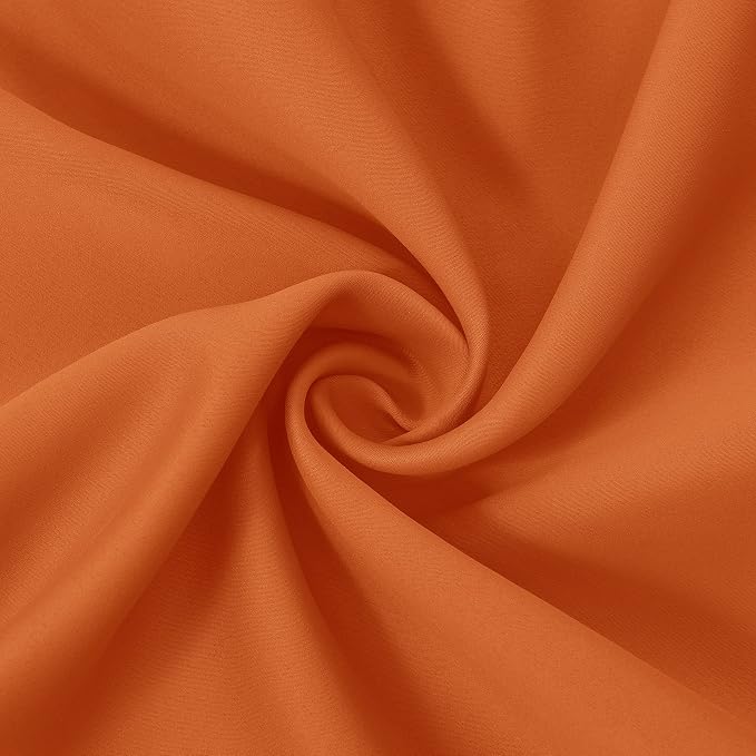 LEMOMO Orange Blackout Curtains 38 x 63 Inch Length/Set of 2 Curtain - Image 5