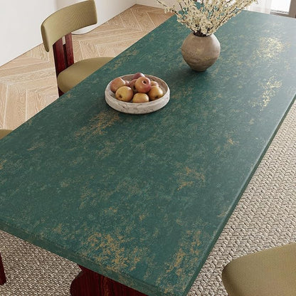 VEELIKE Distressed Teal Gold Metallic Wallpaper Peel and Stick Industrial Green - Image 4
