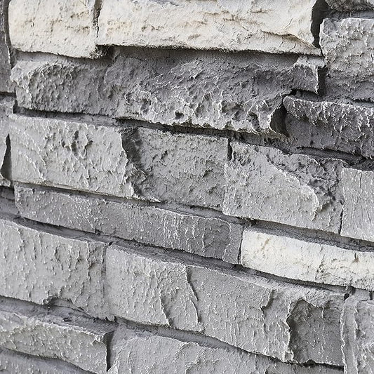 1.77 Inch Deep 3D Faux Stone Sample Panel Artisan Hand Painted Stacked Stone - Image 2