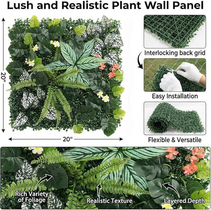 8 Pack 20"x20"Grass Wall Panels-Artificial Boxwood Panels - Image 2