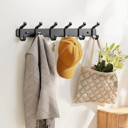 pickpiff Coat Rack Wall Mounted Heavy-Duty: Metal Coat Hanger 6 Hooks - Image 4