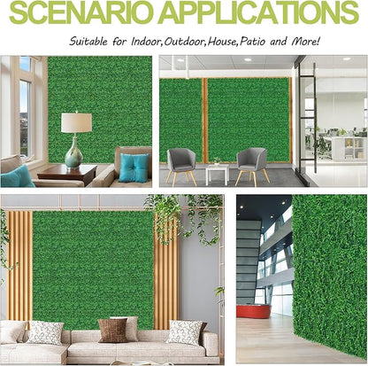 AOKIE 20"X20" Artificial Grass Wall, Party Garden Fence Decor - Image 6