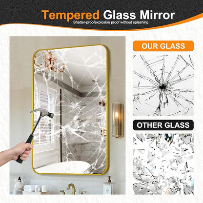 Delma Bathroom Mirror, Sleek Wall Mirror - Image 6