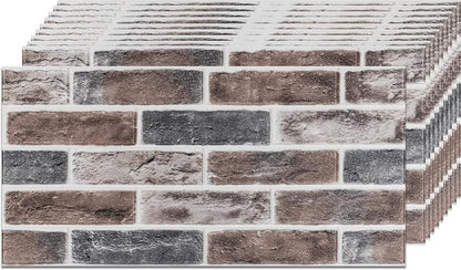 20 PCS 3D Wall Panels Brick Peel and Stick 26.7"x13.4" by Abyssaly