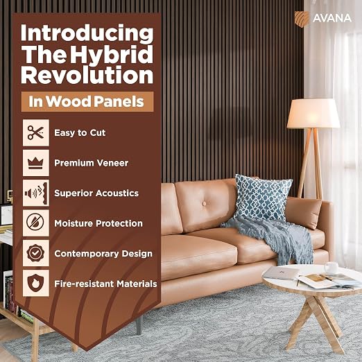 Avana Acoustic Wood Wall Panels – 93.2x11.25 Inch Panels – Fits 94x12 Layout – - Image 2