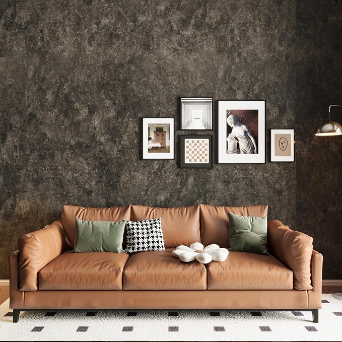 3yecao 31"×591" Big Roll Large Size Wide Thick Dark Brown Tan Grey Concrete - Image 4