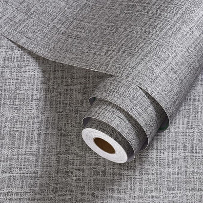 Grey Grasscloth Peel and Stick Wallpaper Gray Contact Paper 472inch Waterproof - Image 2