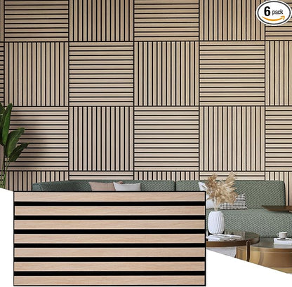 Wall!Supply 3D Soundproof Wall Panels – Acoustic Natural Oak Finish – EPS Foam by WallSupply