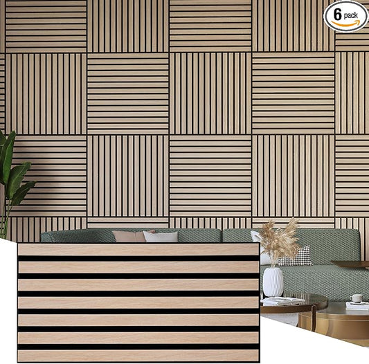 Wall!Supply 3D Soundproof Wall Panels – Acoustic Natural Oak Finish – EPS Foam by WallSupply