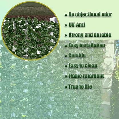 Artificial Ivy Privacy Fence Roll Screen, Garden Greenery Decor - Image 3