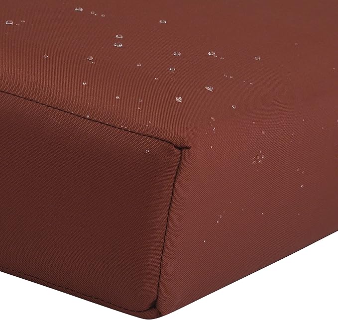 Classic Accessories Ravenna Water-Resistant Patio Chair Seat Cushion, 18 x 18 x 2 Inch, Spice, Patio Furniture Cushions