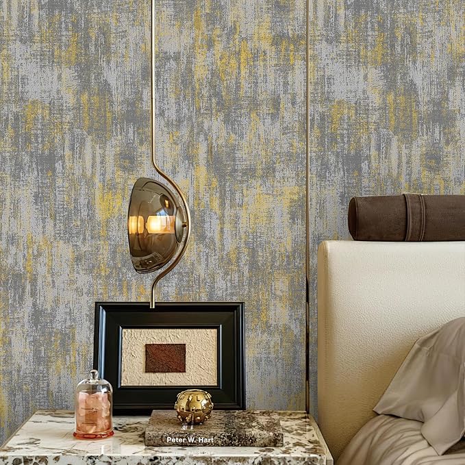 JiffDiff Vintage Metallic Peel and Stick Wallpaper Self Adhesive Industrial - Image 7