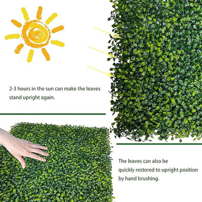 ODTORY Artificial Boxwood Roll: 40x120 in UV-Anti Faux Ivy Boxwood Hedge Leaf - Image 7