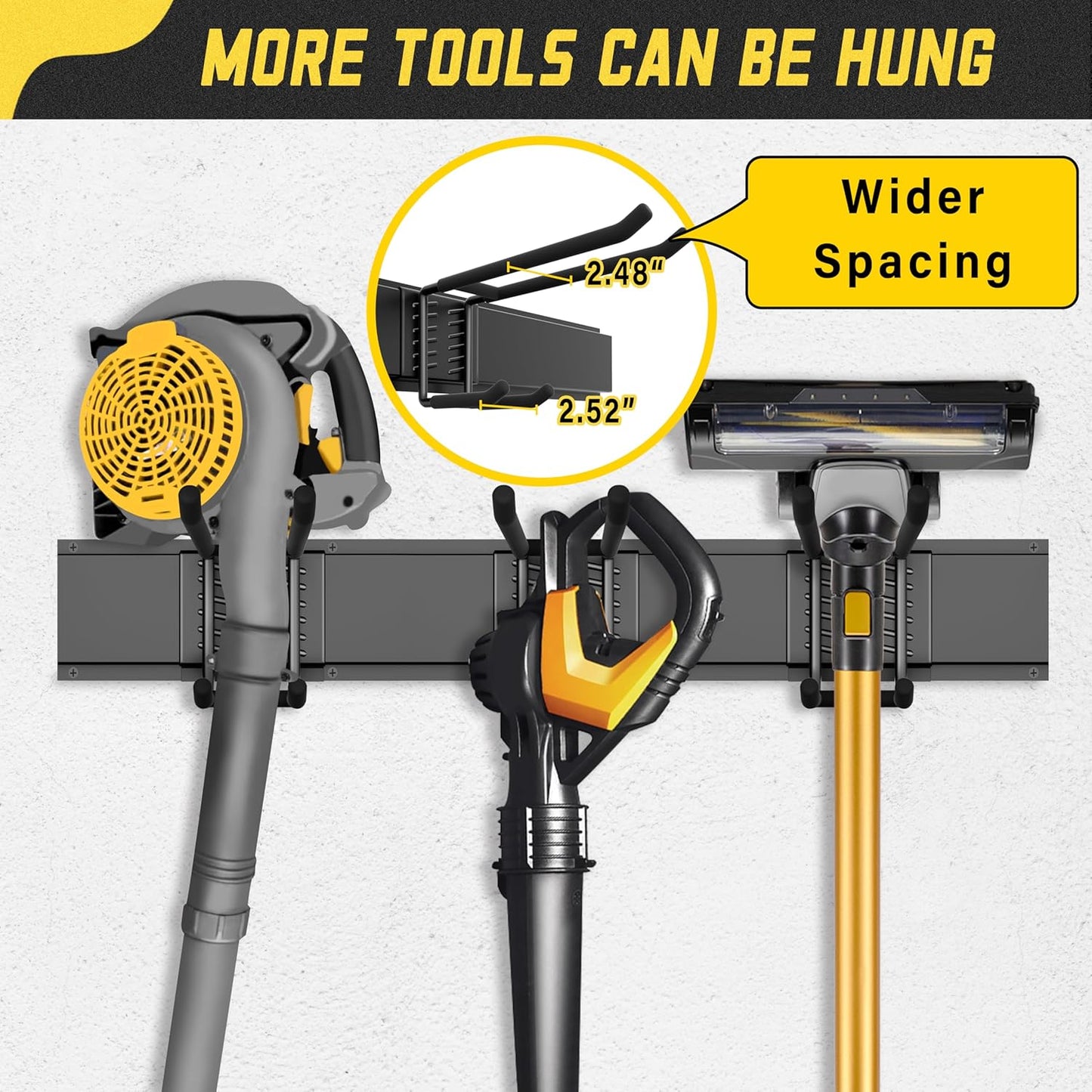 Garage Wall Organizer,21Pack Carries 1200 lbs,Garden Tool Organizer 99in with Large Storage Space,Easy Assembly, Sturdy Design,for Efficient Tool Storage Garage Organization