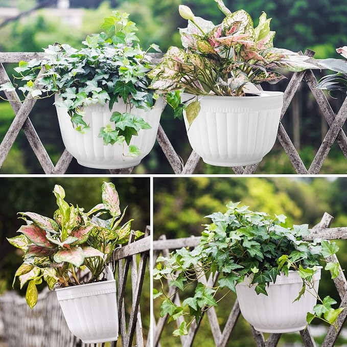 6 Pcs Plastic Large Wall Plant Pots Vertical Garden Living Wall Mounted Window - Image 5