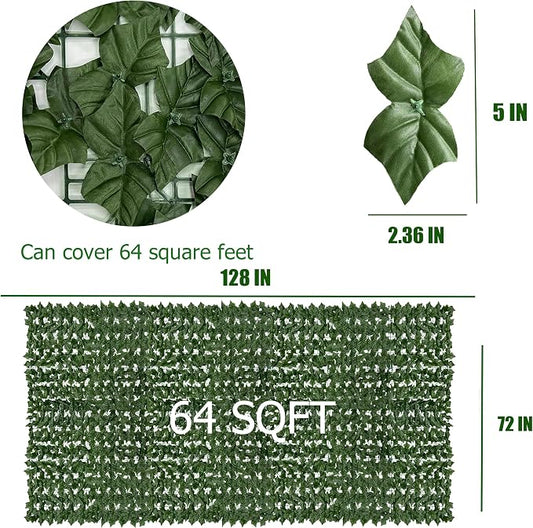 Artificial Ivy Privacy Fence Roll Screen, Garden Greenery Decor - Image 2