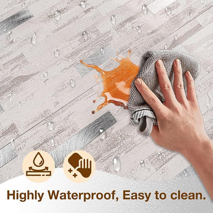 Peel and Stick Backsplash Tile Waterproof Removable PVC Wall Sticker 3D Faux - Image 4