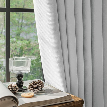 FMFUNCTEX 100% White Blackout Curtains - Image 6