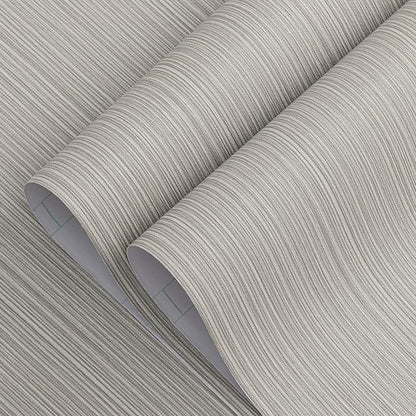 Mocha Brown Faux Grasscloth Wallpaper Peel and Stick Linen Textured 24"x394" - Image 2